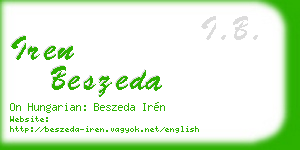 iren beszeda business card